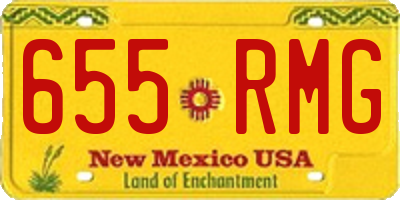NM license plate 655RMG