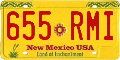 NM license plate 655RMI