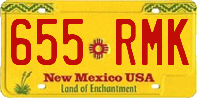 NM license plate 655RMK