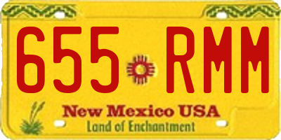 NM license plate 655RMM