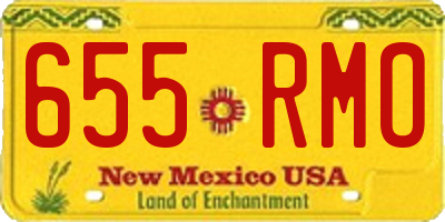 NM license plate 655RMO