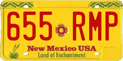 NM license plate 655RMP
