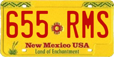 NM license plate 655RMS