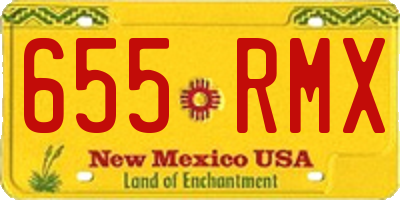 NM license plate 655RMX