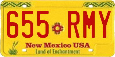 NM license plate 655RMY