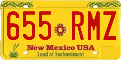 NM license plate 655RMZ