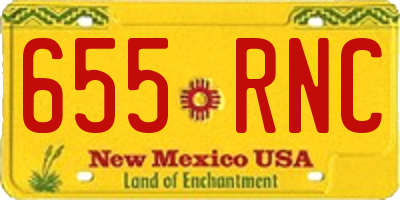 NM license plate 655RNC