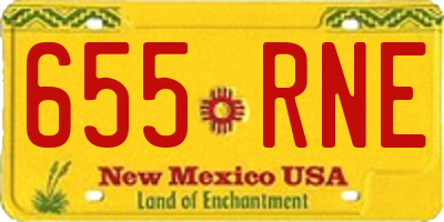 NM license plate 655RNE