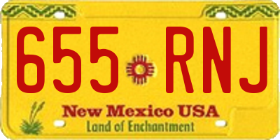 NM license plate 655RNJ
