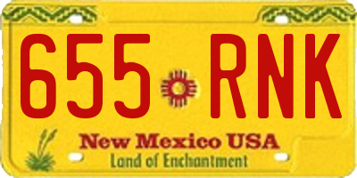 NM license plate 655RNK