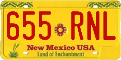 NM license plate 655RNL
