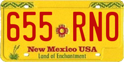 NM license plate 655RNO