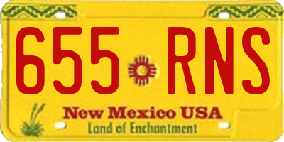 NM license plate 655RNS