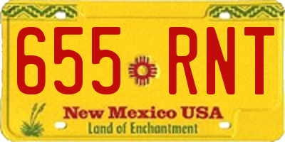 NM license plate 655RNT
