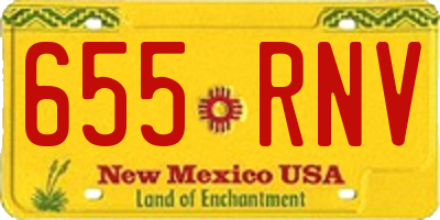NM license plate 655RNV