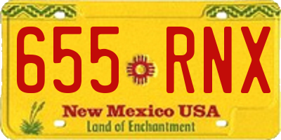NM license plate 655RNX
