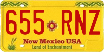 NM license plate 655RNZ