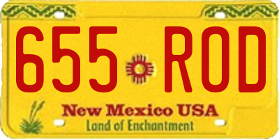 NM license plate 655ROD
