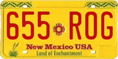 NM license plate 655ROG
