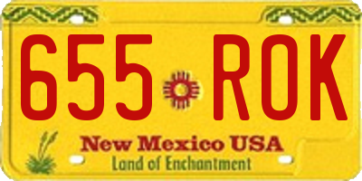 NM license plate 655ROK