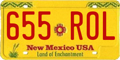 NM license plate 655ROL
