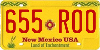 NM license plate 655ROO