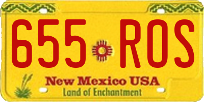 NM license plate 655ROS