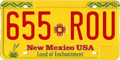 NM license plate 655ROU