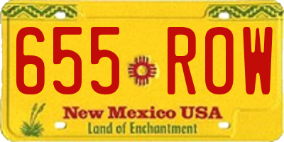 NM license plate 655ROW