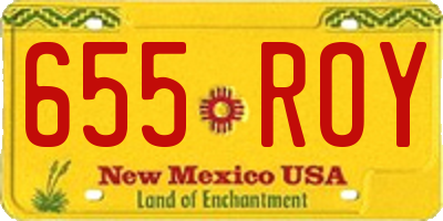 NM license plate 655ROY