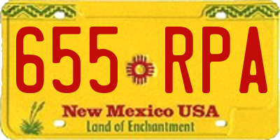 NM license plate 655RPA