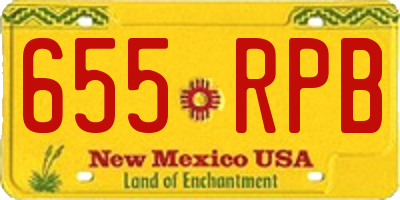 NM license plate 655RPB