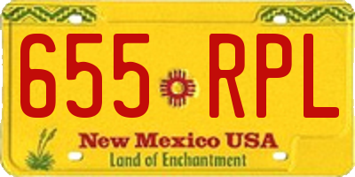 NM license plate 655RPL