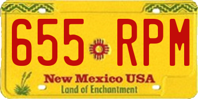 NM license plate 655RPM