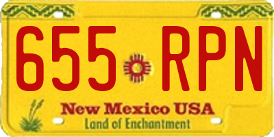 NM license plate 655RPN