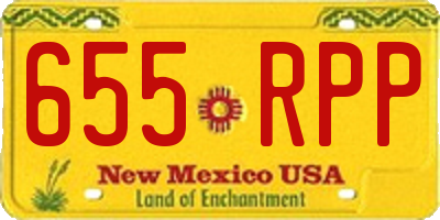 NM license plate 655RPP