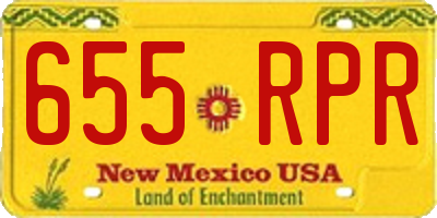 NM license plate 655RPR