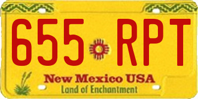 NM license plate 655RPT