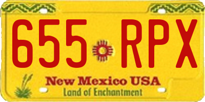 NM license plate 655RPX