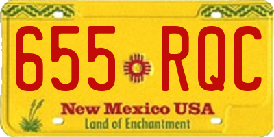 NM license plate 655RQC