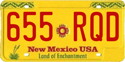 NM license plate 655RQD
