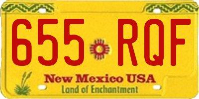 NM license plate 655RQF