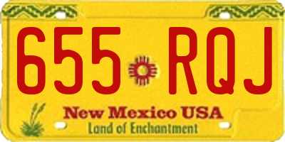 NM license plate 655RQJ