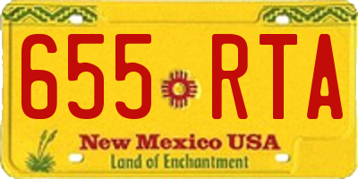 NM license plate 655RTA