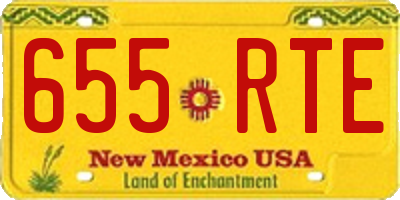 NM license plate 655RTE