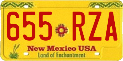NM license plate 655RZA
