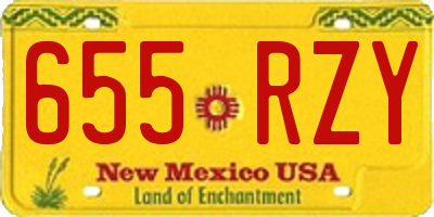 NM license plate 655RZY
