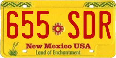 NM license plate 655SDR