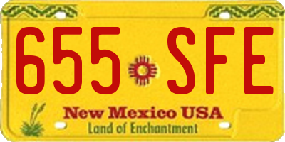 NM license plate 655SFE