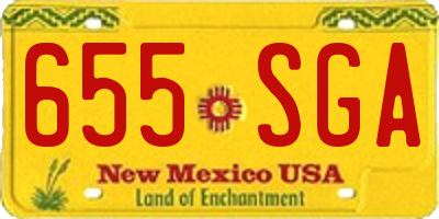 NM license plate 655SGA
